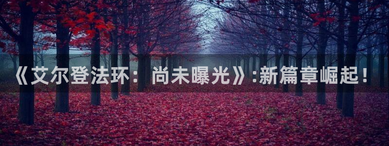 顺盈平台注册资金多少亿：《艾尔登法环：尚未曝光》:新篇章崛起！